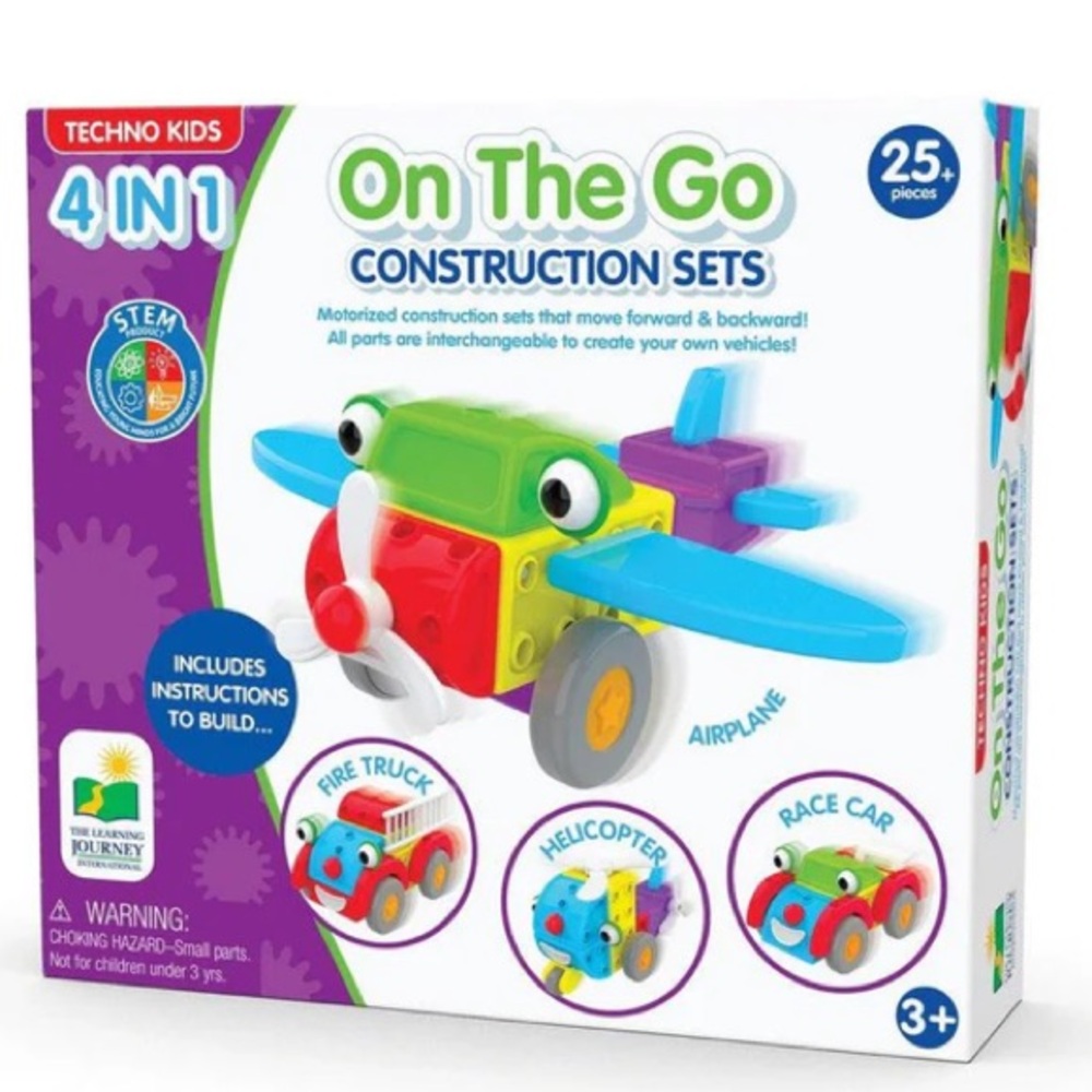 The Learning Journey International 4-in-1 On-the-Go Construction Set